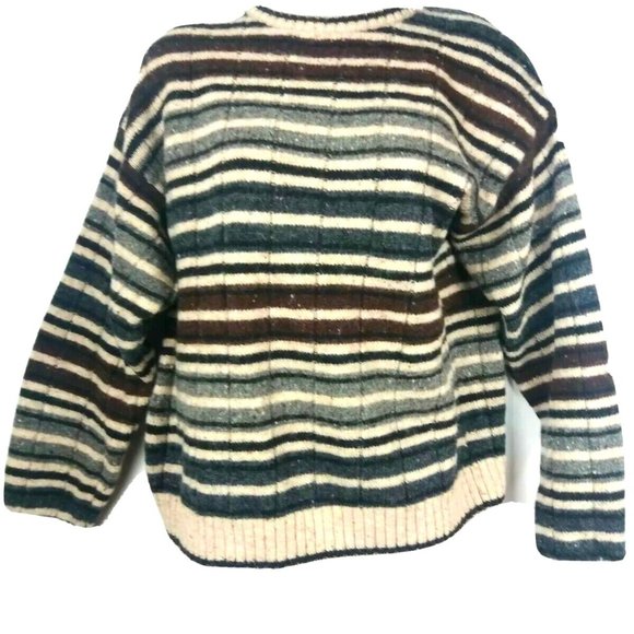 Jantzen Other - 🌼 80s Jantzen Mens Large Wool Tweed Sweater Pullover Stripes Winter Warm